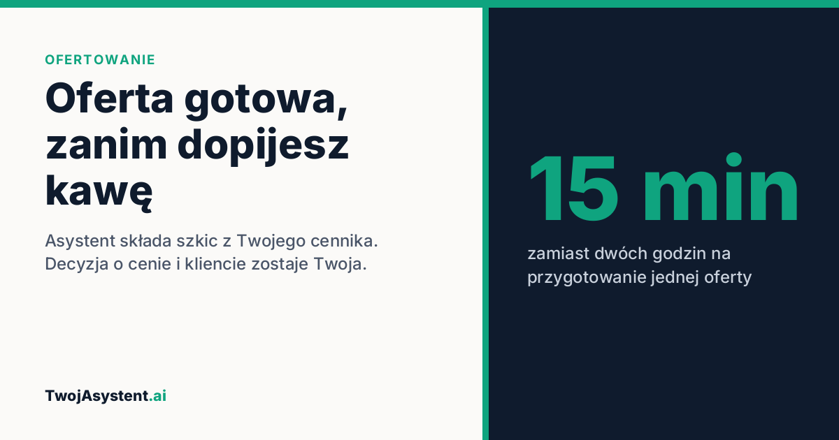 Oferta gotowa, zanim dopijesz kawę