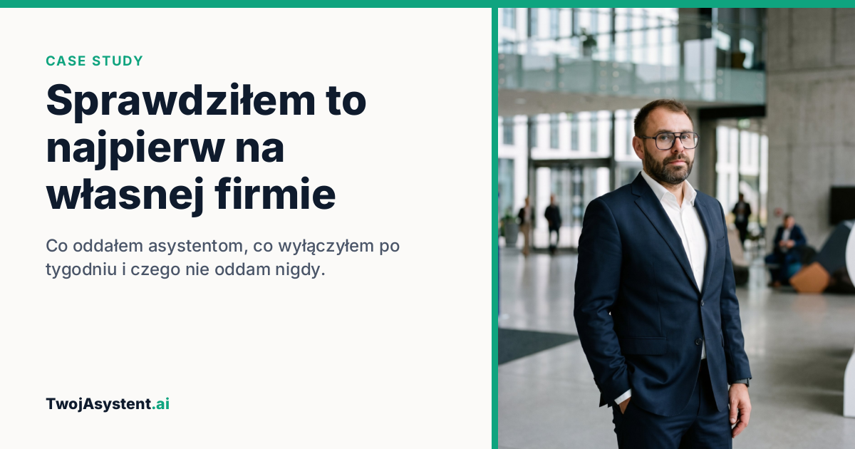 Sprawdziłem to najpierw na własnej firmie