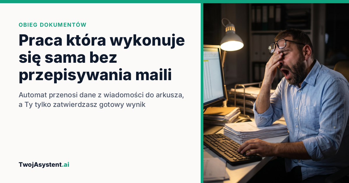 Praca która wykonuje się sama bez przepisywania maili